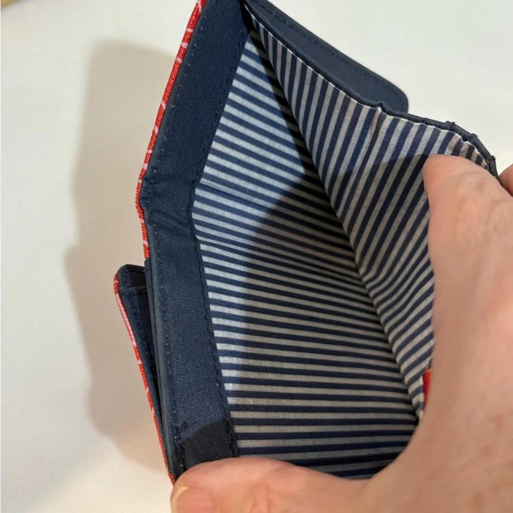Nautica‎ Womens small wallet with a monogram pattern red and blue